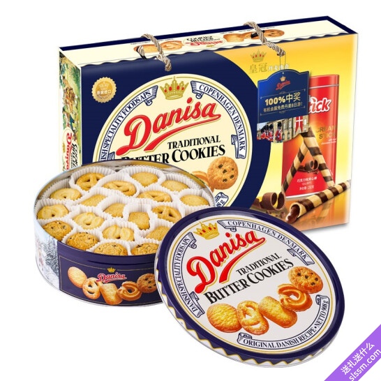 印尼进口 皇冠(Danisa)丹麦曲奇饼干礼盒装 908g